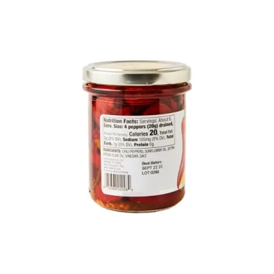 DeLallo Whole Calabrian Chili Peppers, 6.7 oz Jar, (3 Pack) image {5}