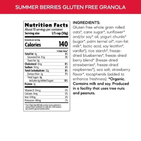 Nature's Path Organic Summer Berries Gluten Free Granola - 6ct / 11oz image {5}