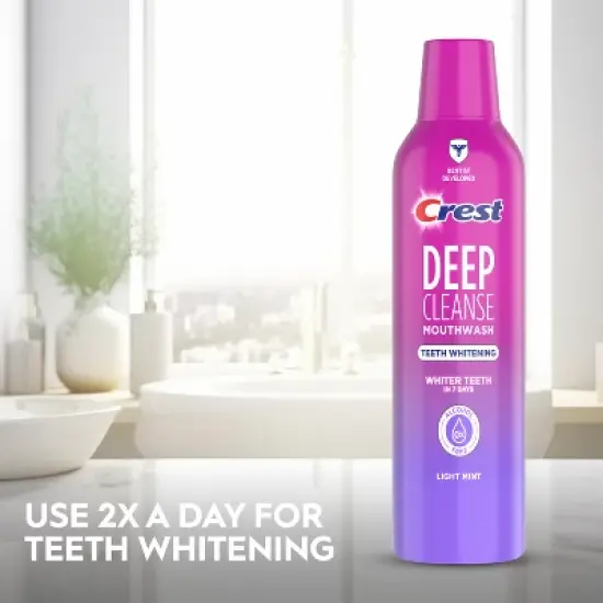 Crest Deep Cleanse Teeth Whitening Mouthwash - Light Mint - 475ml image {4}
