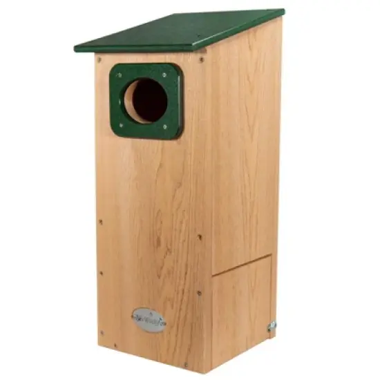 JCS  Wildlife Cedar Wood Duck House with Recycled Poly Lumber Roof and Predator Guard image {9}