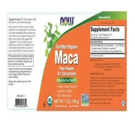 Organic Maca by Now Foods  -  7 oz Powder image {1}