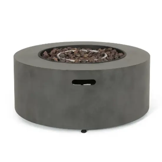 GDFStudio Jasmine Outdoor 40,000 BTU Circular Iron Fire Pit Table image {9}