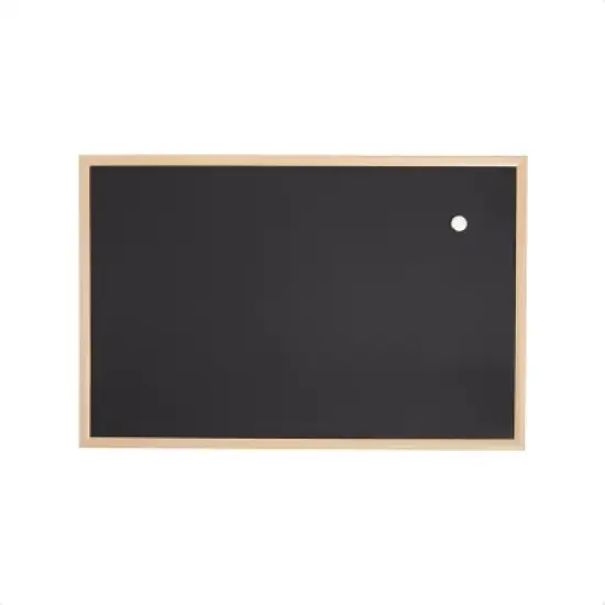 U Brands 23"x35" MDF Slope Frame Magnetic Chalkboard Birch image {6}