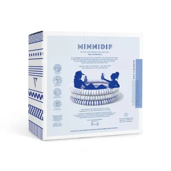 MINNIDIP Exclusive Resort Collection Inflatable Pool - Nautical Striped image {4}