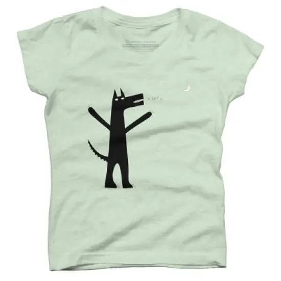 Girl's Design By Humans Arooo! By NicSquirrell T-Shirt image {4}