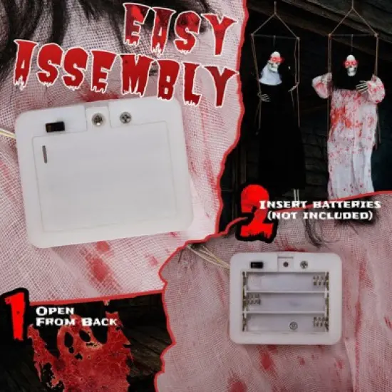 Karl Home 2PCS Halloween Decoration 3ft Scary Grim Reaper Swinging image {3}