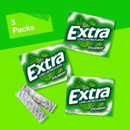 Extra Sugar-Free Spearmint Gum Multipack - 15ct/3pk image {4}