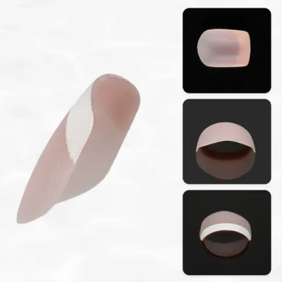 Unique Bargains Square French DIY Nail Tips 15 Sizes 240 Pcs image {4}