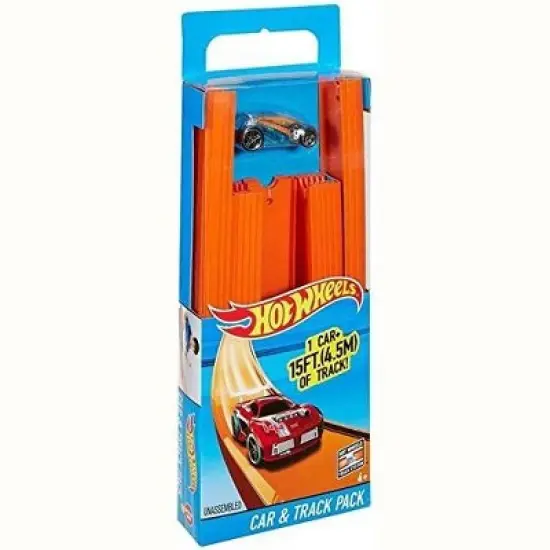 Hot Wheels Track Builder Straight Track with Car, 15 Feet - Styles May Vary BHT77 image {2}