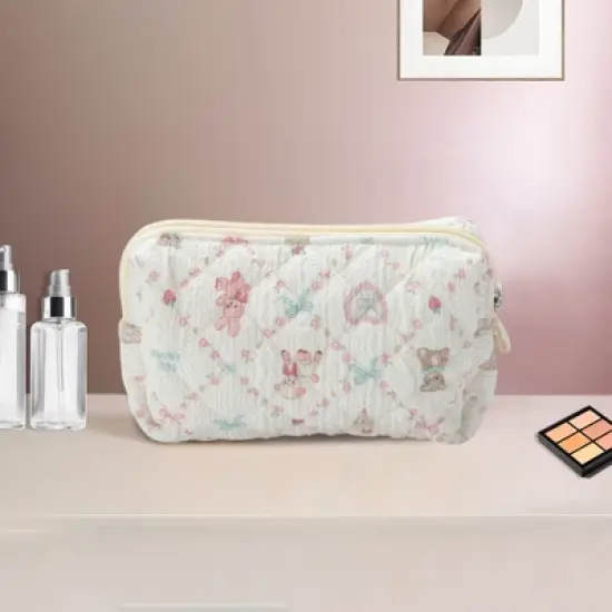 Unique Bargains Lace Cake Makeup Bag Pink 1 Pc image {4}
