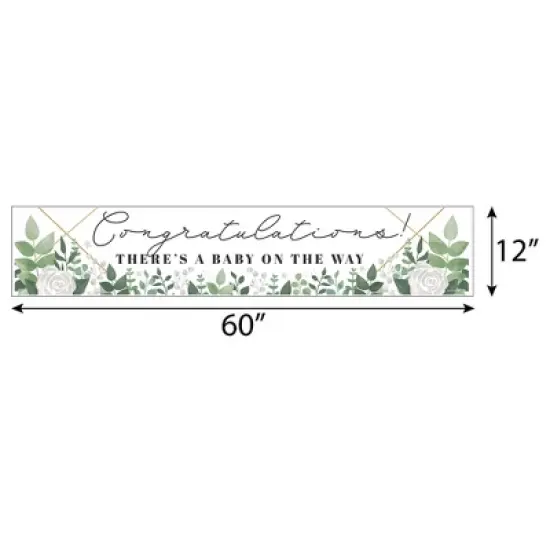 Big Dot of Happiness Boho Botanical Baby - Greenery Baby Shower Decorations Party Banner image {1}