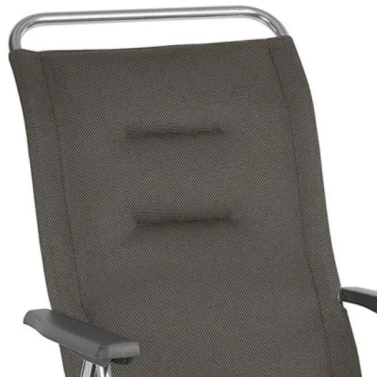 Lafuma Alu Cham Air Comfort Padded Adjustable Folding Outdoor Camping Mesh Sling Armchair Seat with High Ergonomic Backrest, Taupe image {3}