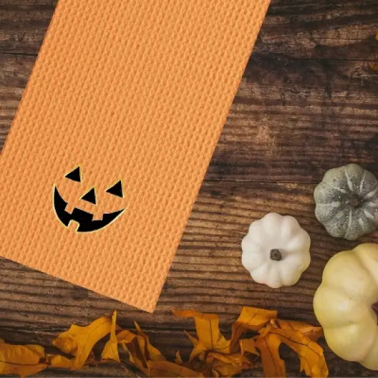 C&F Home Jack-O-Lantern Waffle Weave Kitchen Towel Set of 2 image {1}