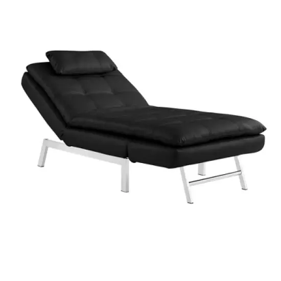 Bentley Convertible Futon Sleeper Chaise Black - Relax-A-Lounger image {2}