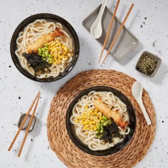 Infuse 2pc 8" Melamine Ramen Bowls Black image {5}