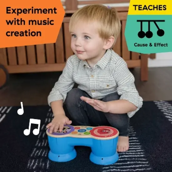 Baby Einstein Upbeat Tunes Magic Touch Wooden Drum Musical Toy image {2}