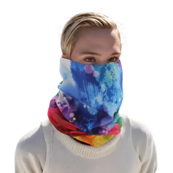 Unique Bargains Sunscreen Face Scarf Mask Red Blue 1 Pc image {5}