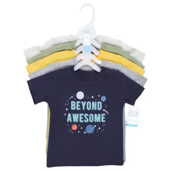 Hudson Baby Infant and Toddler Boy Short Sleeve T-Shirts, Beyond Awesome image {1}