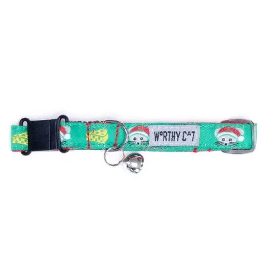 The Worthy Dog Not a Creature Was Stirring Breakaway Adjustable Cat Collar image {1}