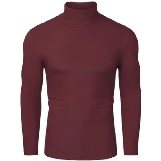 Lars Amadeus Men's Pullover Turtle Neck Long Sleeves Stretchy Slim Fit Tops image {8}