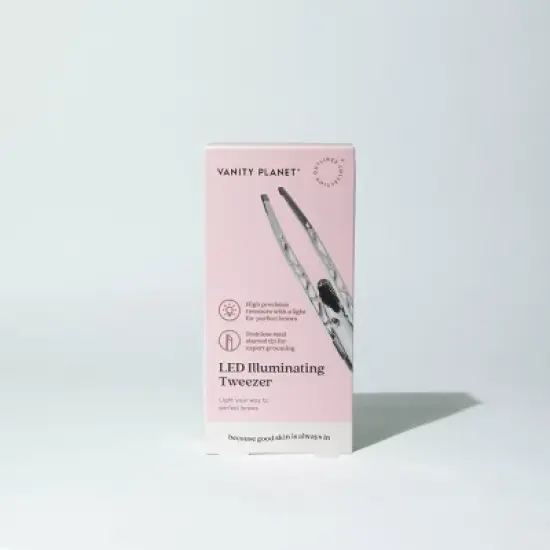 Vanity Planet LED Tweezers with Mirror Case - 1ct image {2}