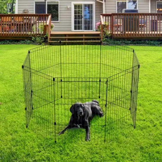IRIS USA Exercise 8 Panel Wire Metal Pet Playpen for Dog image {2}