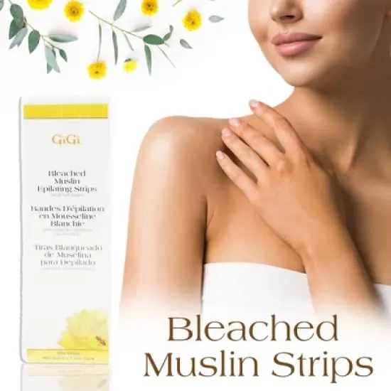 Gigi Bleached Muslin Epilating Strips 100 Piece - Large (PACK OF 2) image {2}