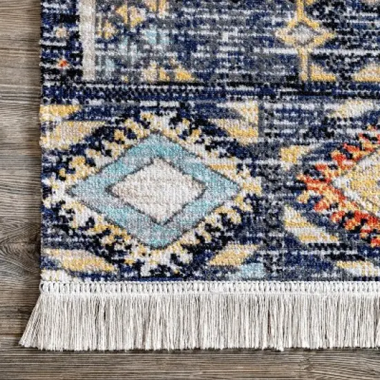 nuLOOM Taliyah Faded Bohemian Fringed Indoor/Outdoor Area Rug image {2}