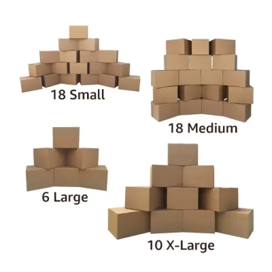UBMOVE 4 Room Basic Kit 52 Moving Boxes & Packing Materials image {4}