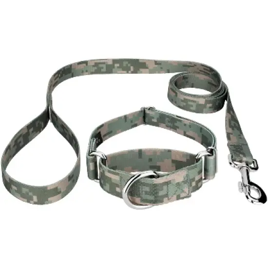 Country Brook Petz Digital Camo Martingale Dog Collar and Leash image {5}