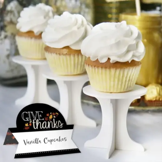 Big Dot of Happiness Give Thanks - Thanksgiving Party Tent Buffet Card - Table Setting Name Place Cards - Set of 24 image {3}