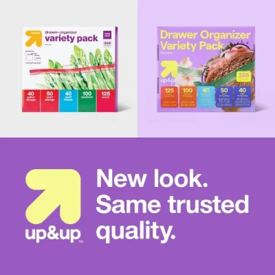 Food Storage Bags Variety Pack - Clear - 355ct - up&up&trade; image {4}