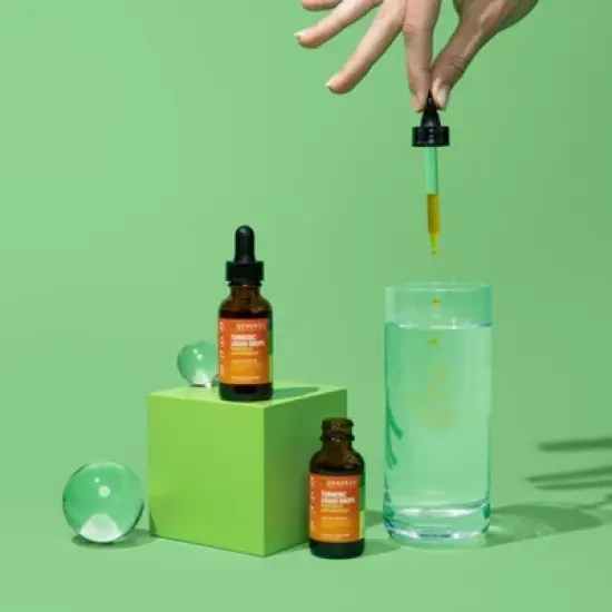 Organic Turmeric Liquid Drops, Liquid Turmeric 1000mg Enhanced Absorption for Digestive & Joint Support, Unflavored, Havasu Nutrition, 1 fl oz image {1}