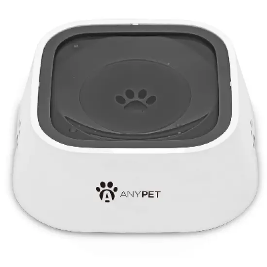 ANYPET No-Spill Dog Water Bowl, Anti-Splash Pet Slow Drinking Water Feeder, Spill Proof Travel Bowls for Large Medium Small Dogs and Cats, White  image {3}