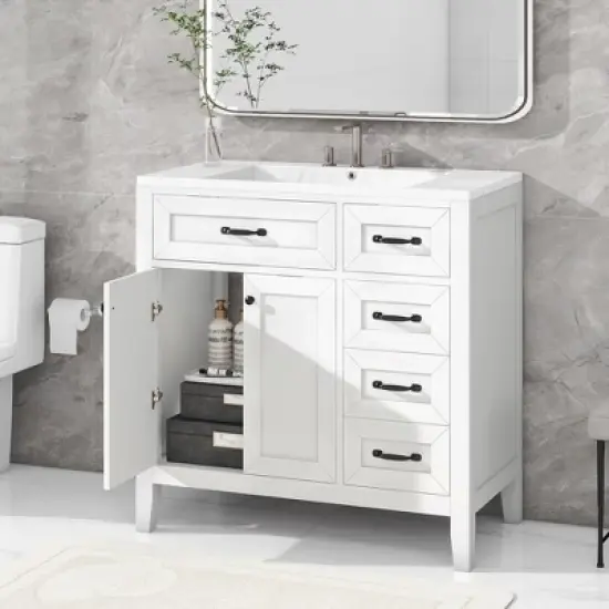 36" Bathroom Vanity with Drawers and Sink - ModernLuxe image {16}