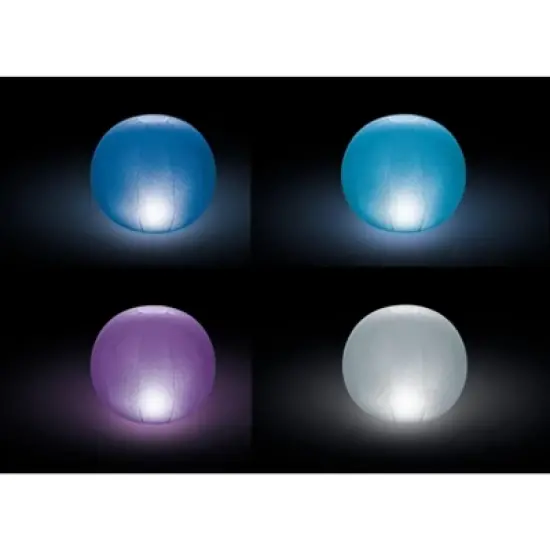 Intex LED Floating Inflatable Ball Light with Multi-Color Illumination Battery image {2}