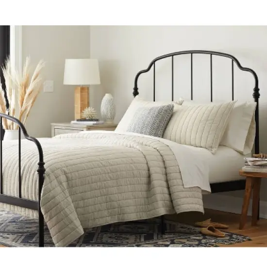 Threshold Herringbone Flannel Bedding Collection image {1}