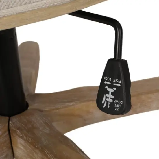 Coulee Contemporary Fabric Upholstered Roll Back Swivel Office Chair - Christopher Knight Home image {9}