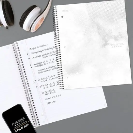 Five Star Active Subject Notebook 80ct White image {6}