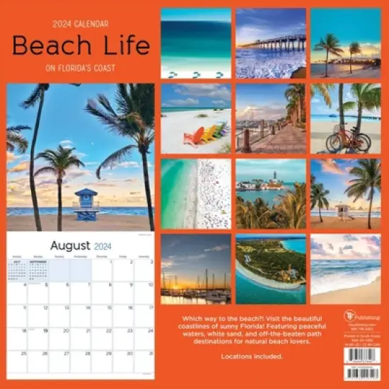 TF Publishing 2024 Wall Calendar 12"x12" Beach Life image {4}