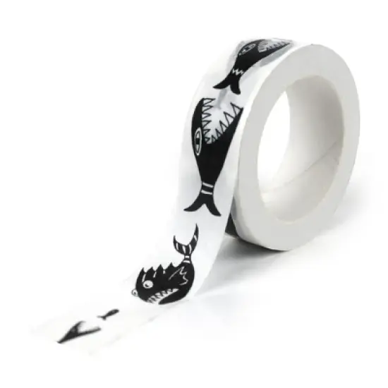 Mary Engelbreit Piranha White Washi Tape, Craft Tape image {2}