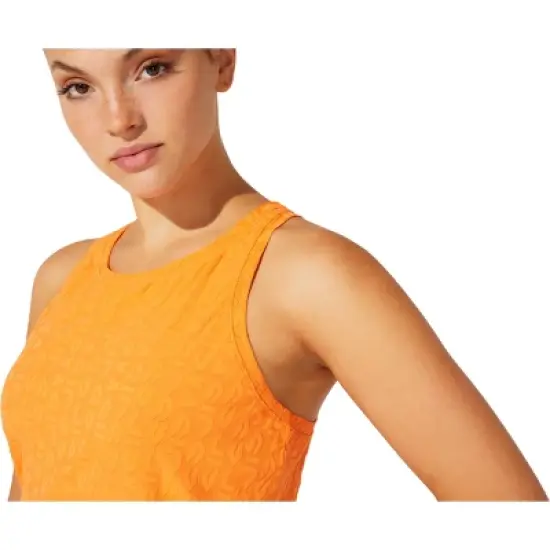 ASICS Women's Cropped Logo Jacquard Tank Training Apparel 2032B790 image {4}