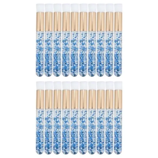 Unique Bargains 20 Pcs Makeup Brush Set, Travel Blending Foundation Contour Concealer Blusher Brush 10x1cm image {8}