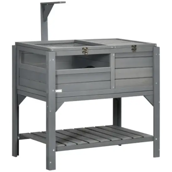 PawHut Tortoise Habitat with Shelf Storage, Weather-Protected Tortoise Enclosure, Tortoise Gift, Reptile Enclosure image {6}