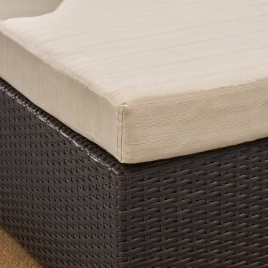 Santa Rosa 8pc Wicker Sectional Sofa Set - Brown/Beige - Christopher Knight Home image {3}