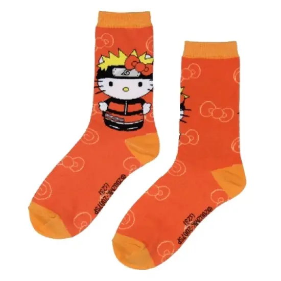 Naruto Shippuden X Hello Kitty And Friends Adult 3-Pack Crew Socks image {1}