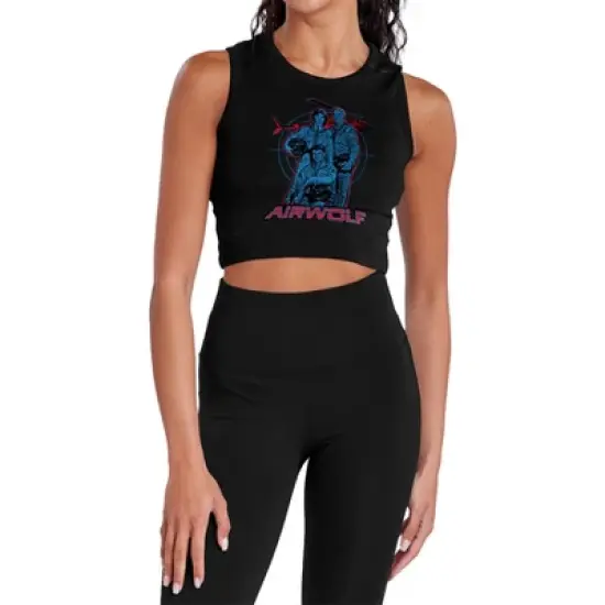 Women's Airwolfgraphic Sleeveless Crop Top Tank image {5}