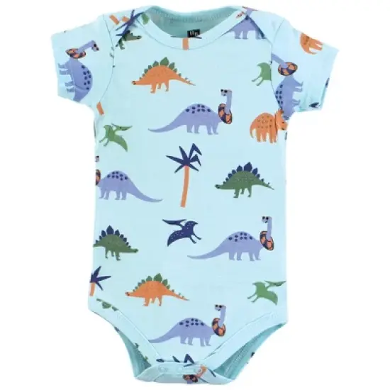 Hudson Baby Unisex Baby Cotton Bodysuits, Beach Dino image {3}