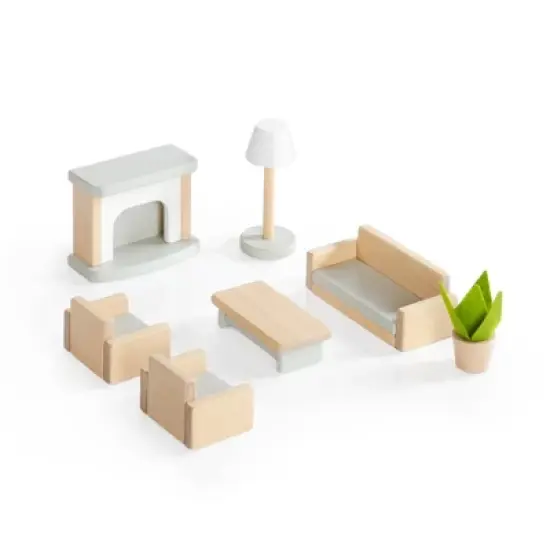 Guidecraft Modern Home Dollhouse Furniture - 24 pc. Set: Dollhouse Accessories Pretend Play Furniture, Toys for Boys Girls & Toddlers 3Y+ image {3}