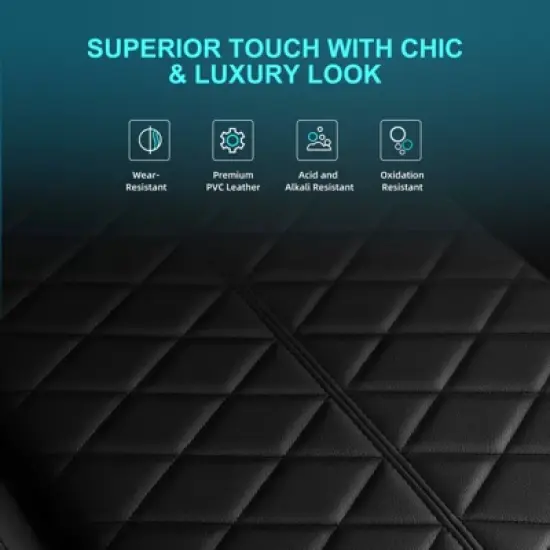 GTPLAYER Gaming Chair with Bluetooth Speakers and Footrest High Back Office Chair Red image {4}